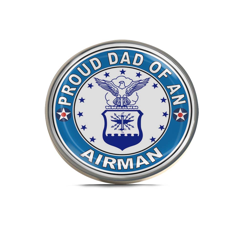 Proud Dad of an Airman U.S. Air Force Limited Edition Lapel Pin Exclusive Metal Brooch Badge Accessories For Backpack, Clothes, Hats | Cute Gifts and Collectibles