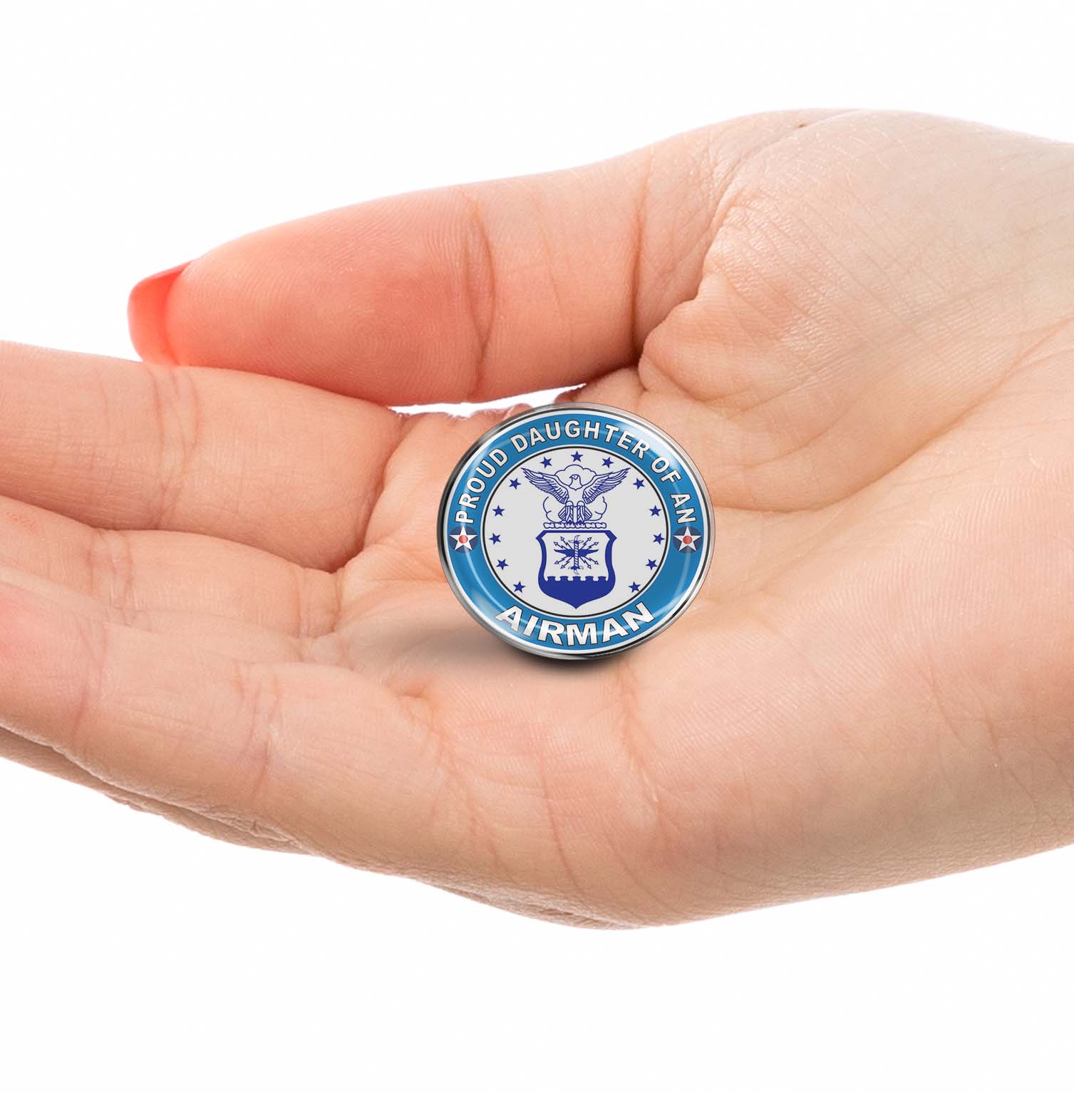 Proud Daughter of an Airman U.S. Air Force Limited Edition Lapel Pin Exclusive Metal Brooch Badge Accessories For Backpack, Clothes, Hats | Cute Gifts and Collectibles