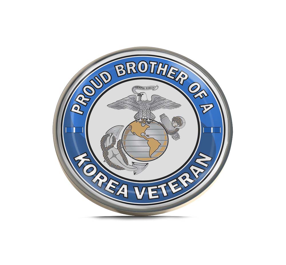 U.S. Marine Corps Proud Brother of a Korea Veteran Limited Edition Lapel Pin Exclusive Metal Brooch Badge Accessories For Backpack, Clothes, Hats | Cute Gifts and Collectibles