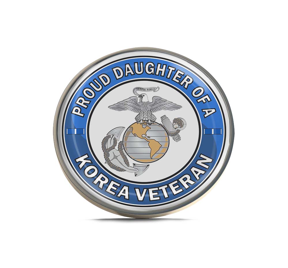 U.S. Marine Corps Proud Daughter of a Korea Veteran Limited Edition Lapel Pin Exclusive Metal Brooch Badge Accessories For Backpack, Clothes, Hats | Cute Gifts and Collectibles