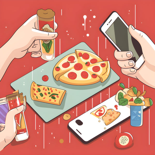 Vinyl Decal, Pizza Party Wall Art Print, Fun Kitchen or Dining Room Decor, Unframed Poster, 5 x 7 or