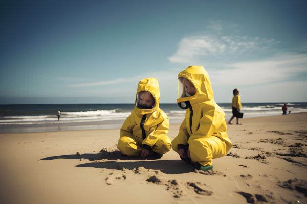 Vinyl Decal, Beach Day Hazmat Suits