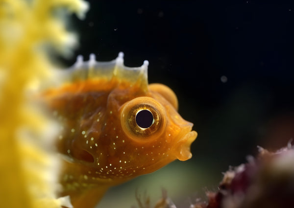 Vinyl Decal, Orange Blenny Fish Close-Up Ocean Life Wall Art Poster