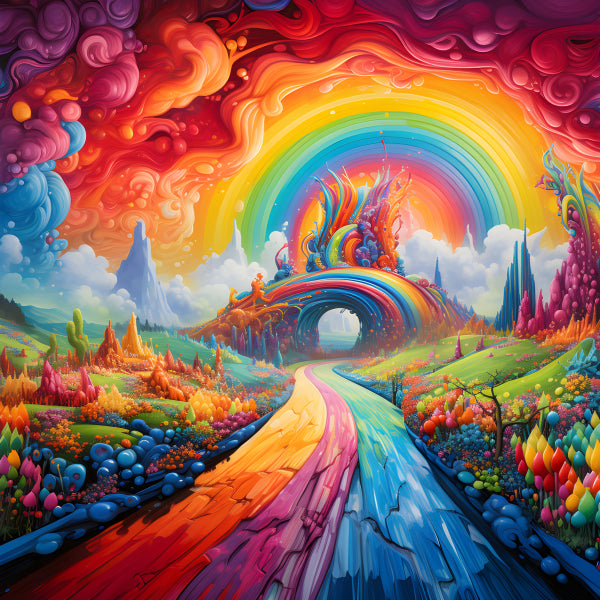 Vinyl Decal, Vibrant Psychedelic Fantasy Portrait Art Print (5" x 7")