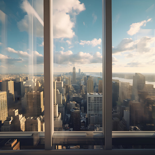 Vinyl Decal, Stunning New York City Skyline View from Above (5" x 7")