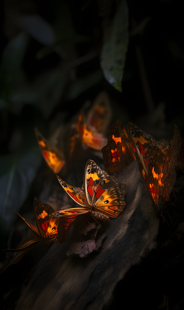 Vinyl Decal, Painted Lady Butterflies in Dark (5" x 7")