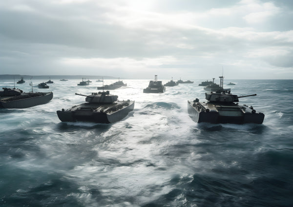Vinyl Decal, Dynamic Amphibious Warfare Game (5" x 7")