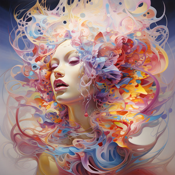 Vinyl Decal, Ethereal Fantasy Woman Portrait (5" x 7")