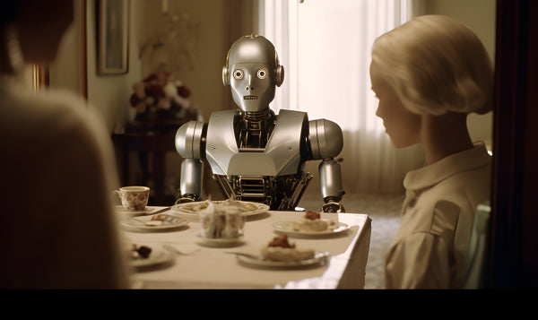Vinyl Decal, Robot Family Life Story (5" x 7")