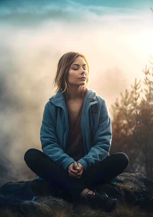 Vinyl Decal, Women's Lightweight Full-Zip Fleece Jacket for Hiking Camping Yoga Meditation Outdoors