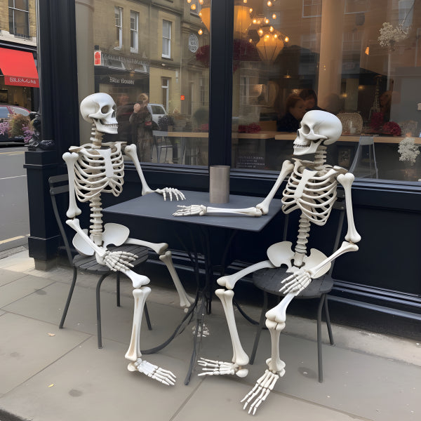 Vinyl Decal, Realistic Full Body Skeletons 2 Pack with Movable Joints (5" x 7")