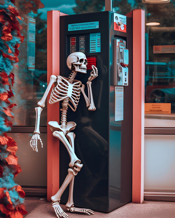 Vinyl Decal, Posable Human Skeleton Model Halloween Decoration with Realistic Bones and Joints for S