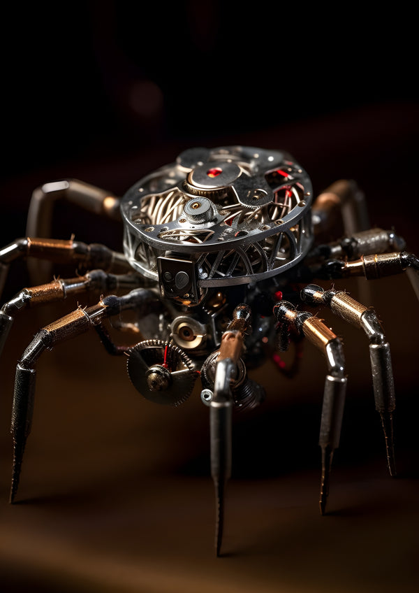 Vinyl Decal, Steampunk Mechanical Spider Model (5" x 7")