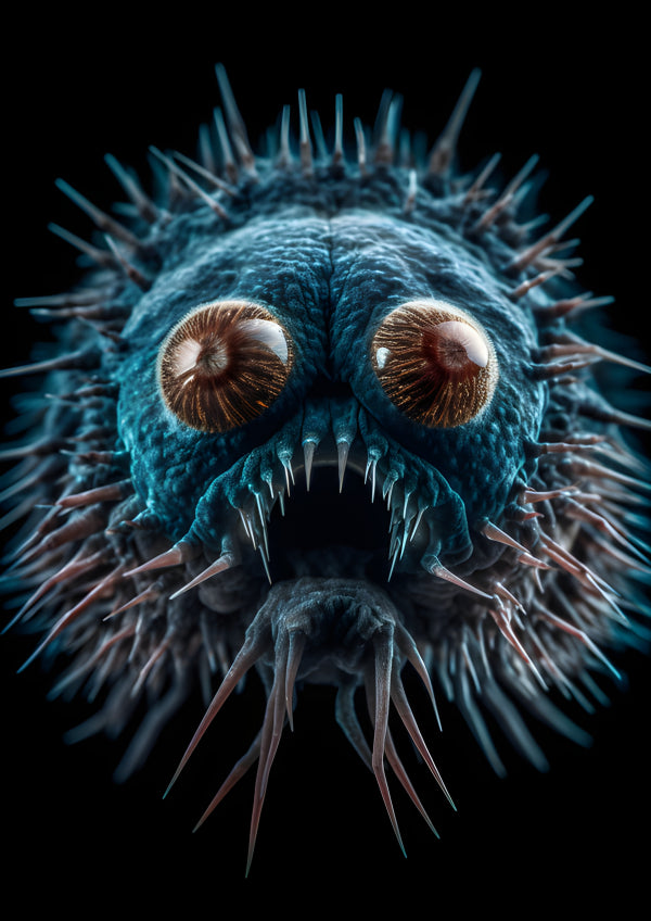 Vinyl Decal, Deep Sea Spiky Organism Illustration Digital Art Print (5" x 7")