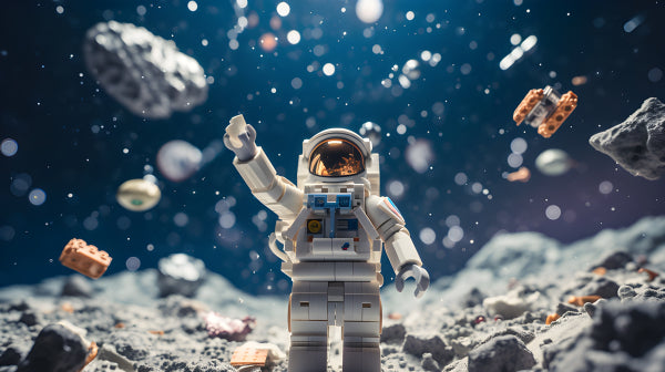 Vinyl Decal, Astronaut Action Figure Space Exploration Play Set | Detailed Outer Space Adventure Fig