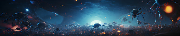 Vinyl Decal, Nocturnal Insectoid Gathering Under the Moonlight (5" x 7")