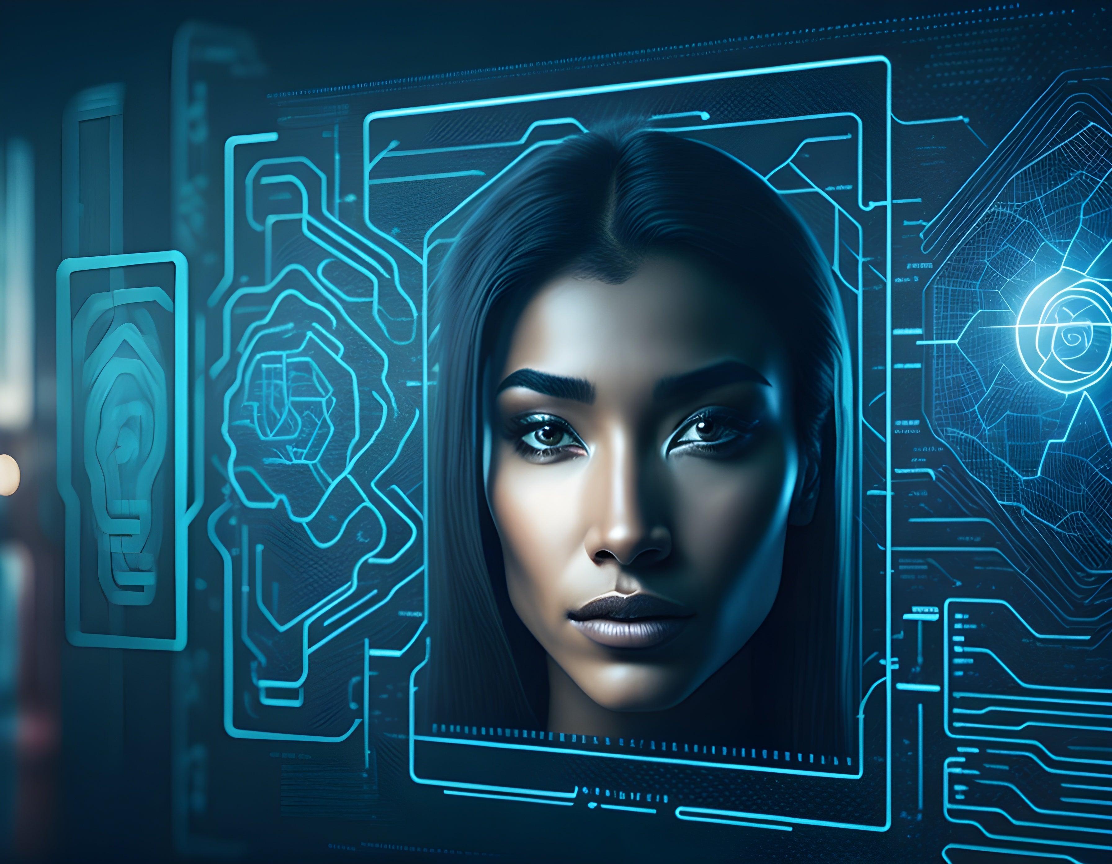 Vinyl Decal,AI Woman Futuristic Wall Art Poster, 5 x 7 or 8 x 10 Inch Unframed Poster for Home, Offi