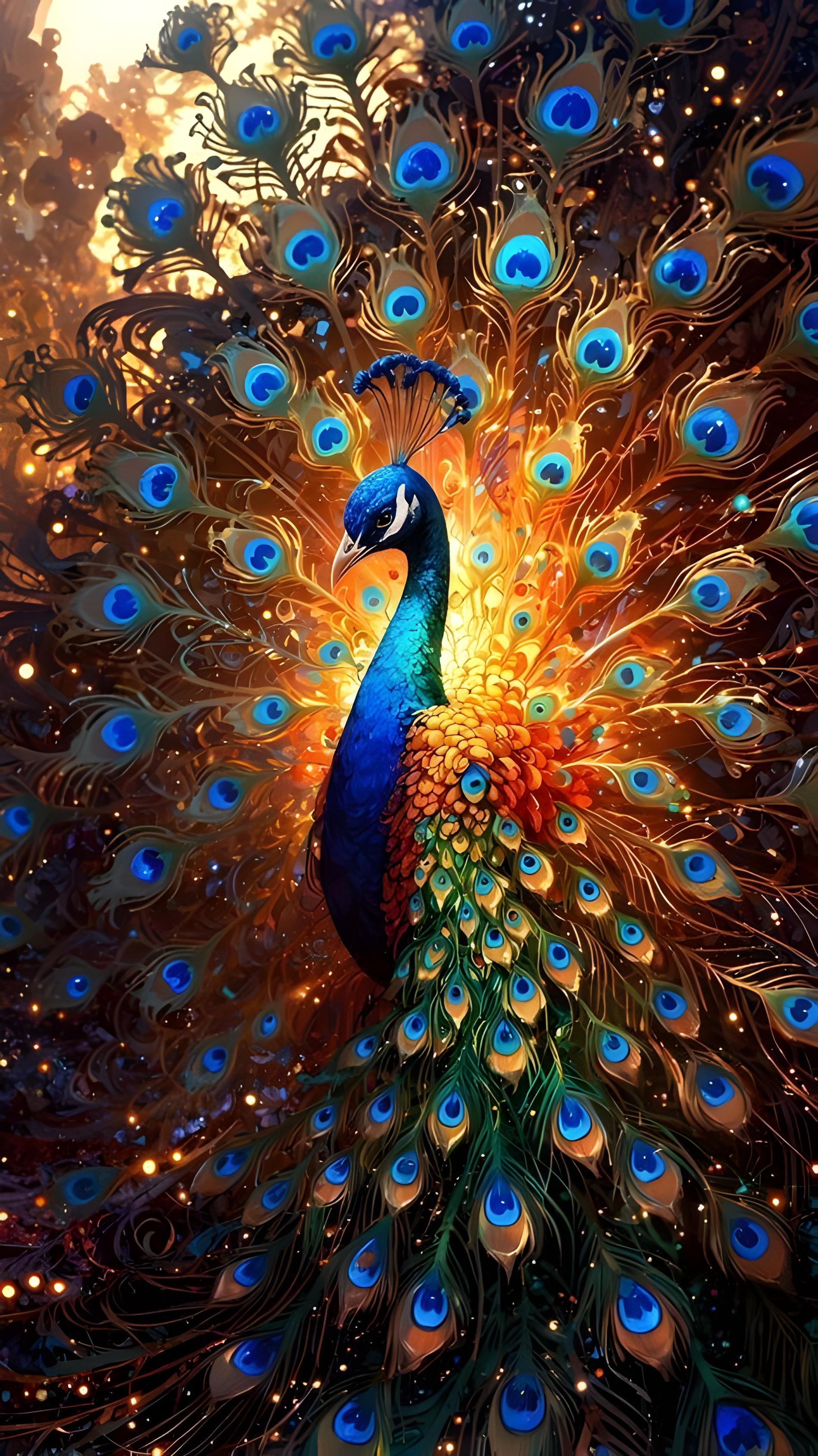 Vinyl Decal, Stunning Avian Display Decorative Wall Art Vibrant Feathered Beauty Home Decor Piece (5