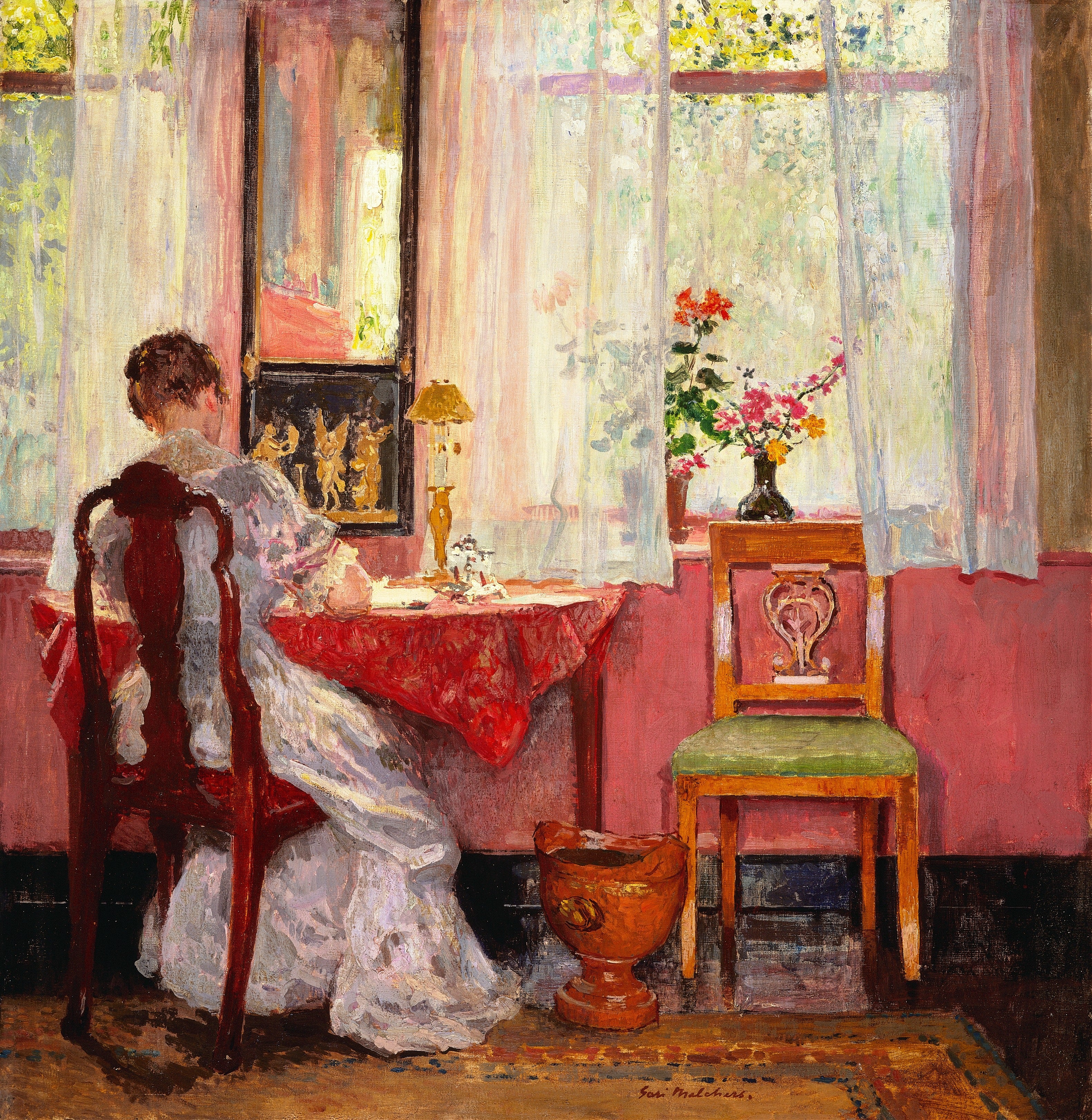 Vinyl Decal, Quiet Moment Captured in a Beautiful Artistic Style, This Artwork Showcases a Person Se