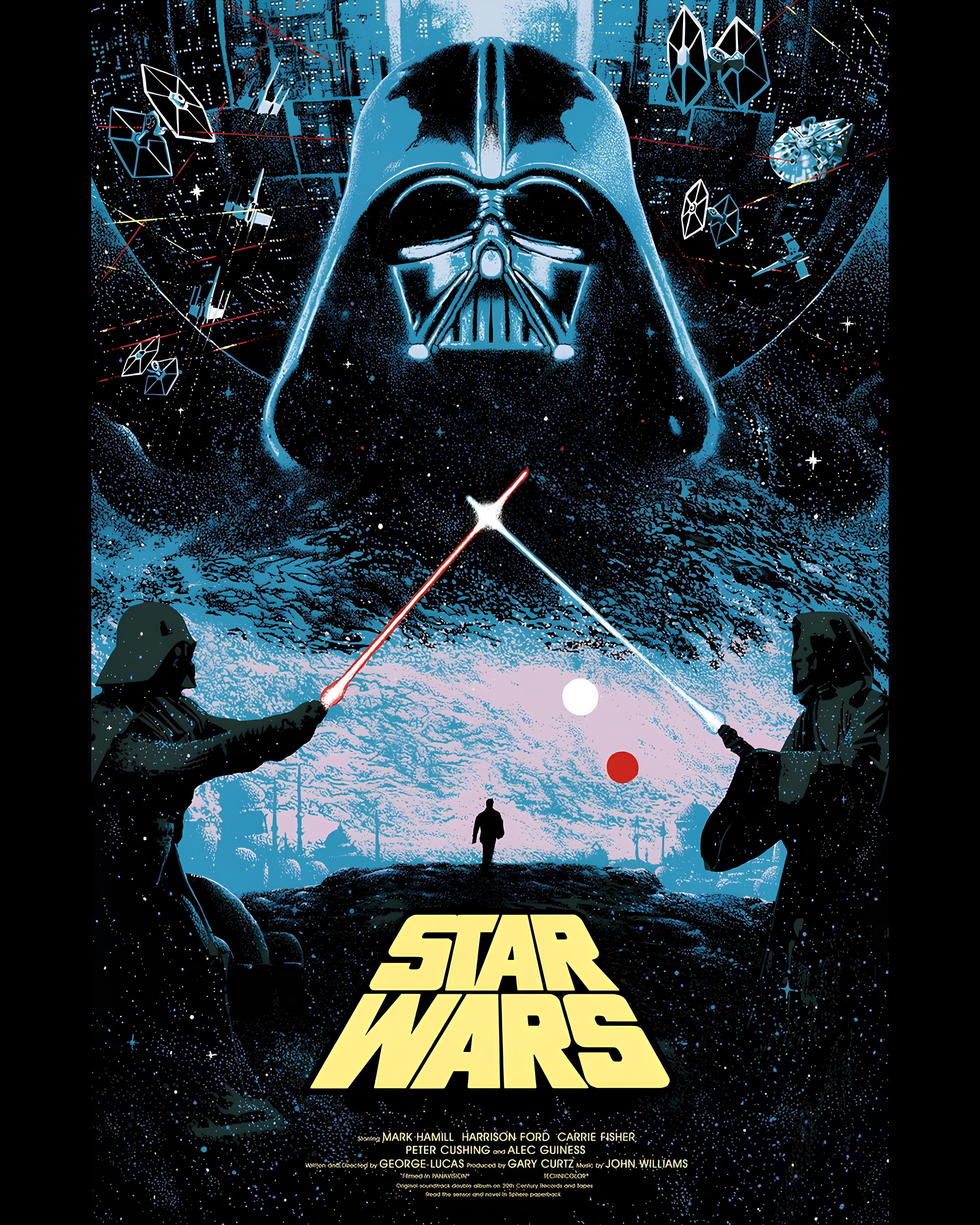 Vinyl Decal, Dramatic Space Opera Artwork Print - Iconic Sci-Fi Wall Decor for Enthusiasts of Cosmic