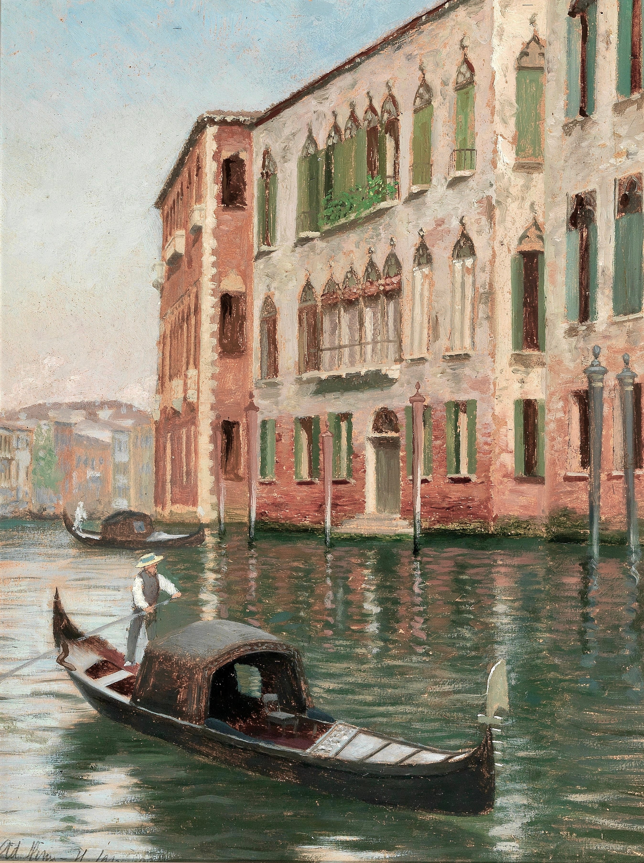 Vinyl Decal, Charming European Canal Scene Wall Decor - Classic Artwork Reproduction Print (5" x 7")