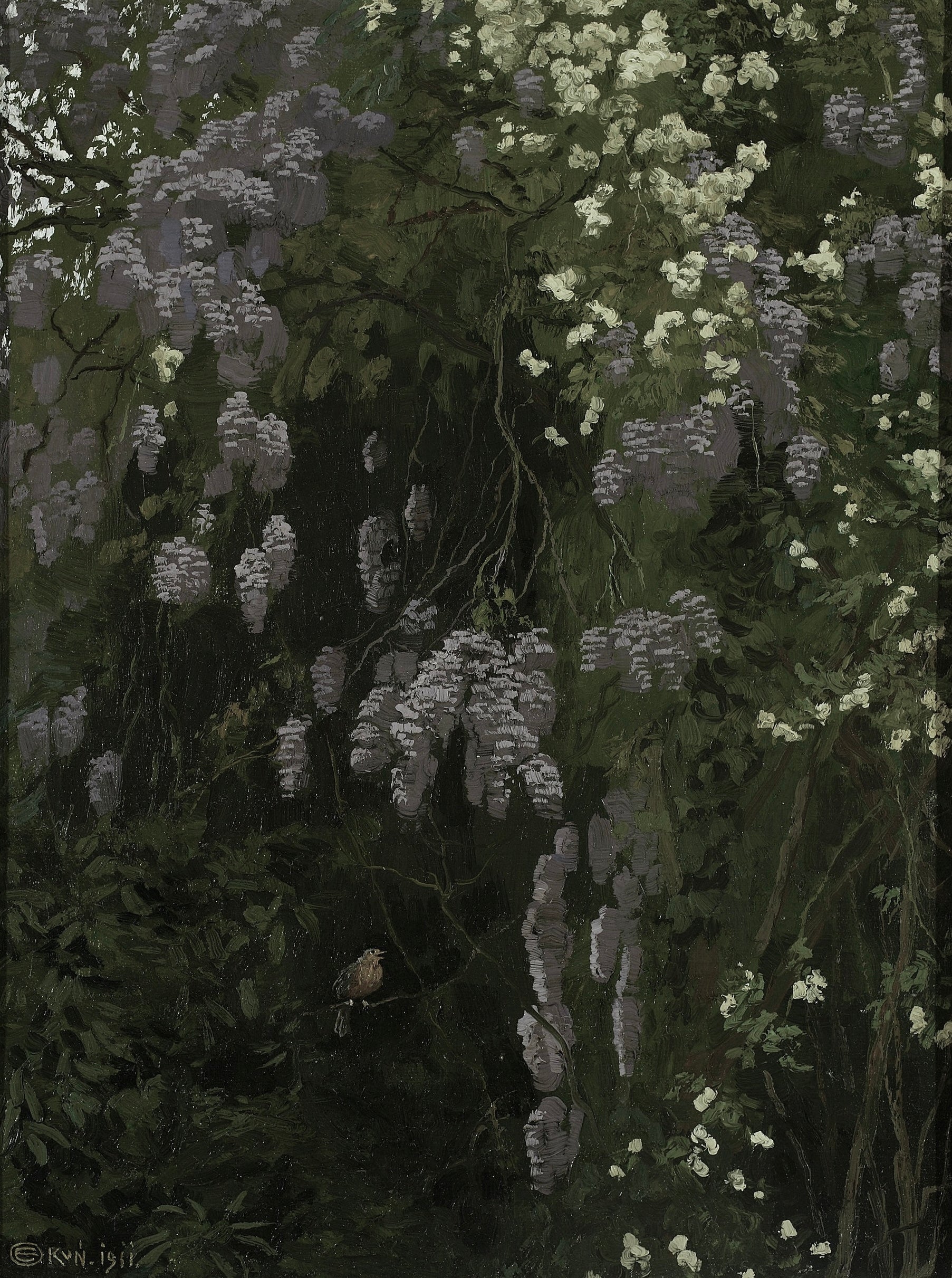 Vinyl Decal, Wisteria Flower Garden Nature Wall Art Print Home Decor (5" x 7")