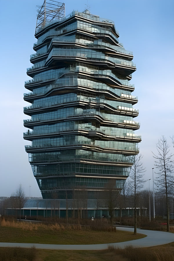 Vinyl Decal, Tower Hamburg Germany Modern Architecture Skyscraper Building Photography Print Wall Ar