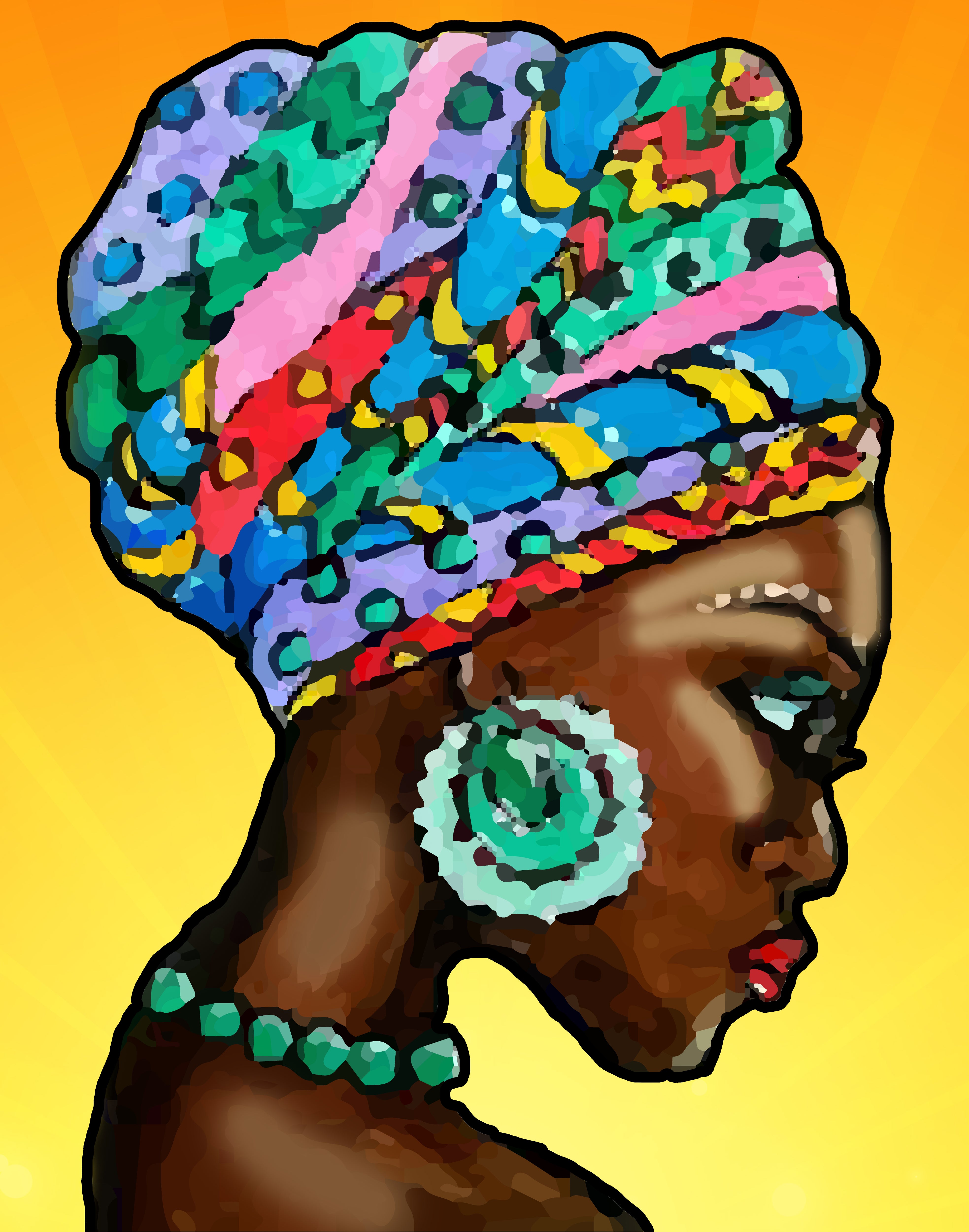 Vinyl Decal, Beautiful African Woman Potrait (5" x 7")