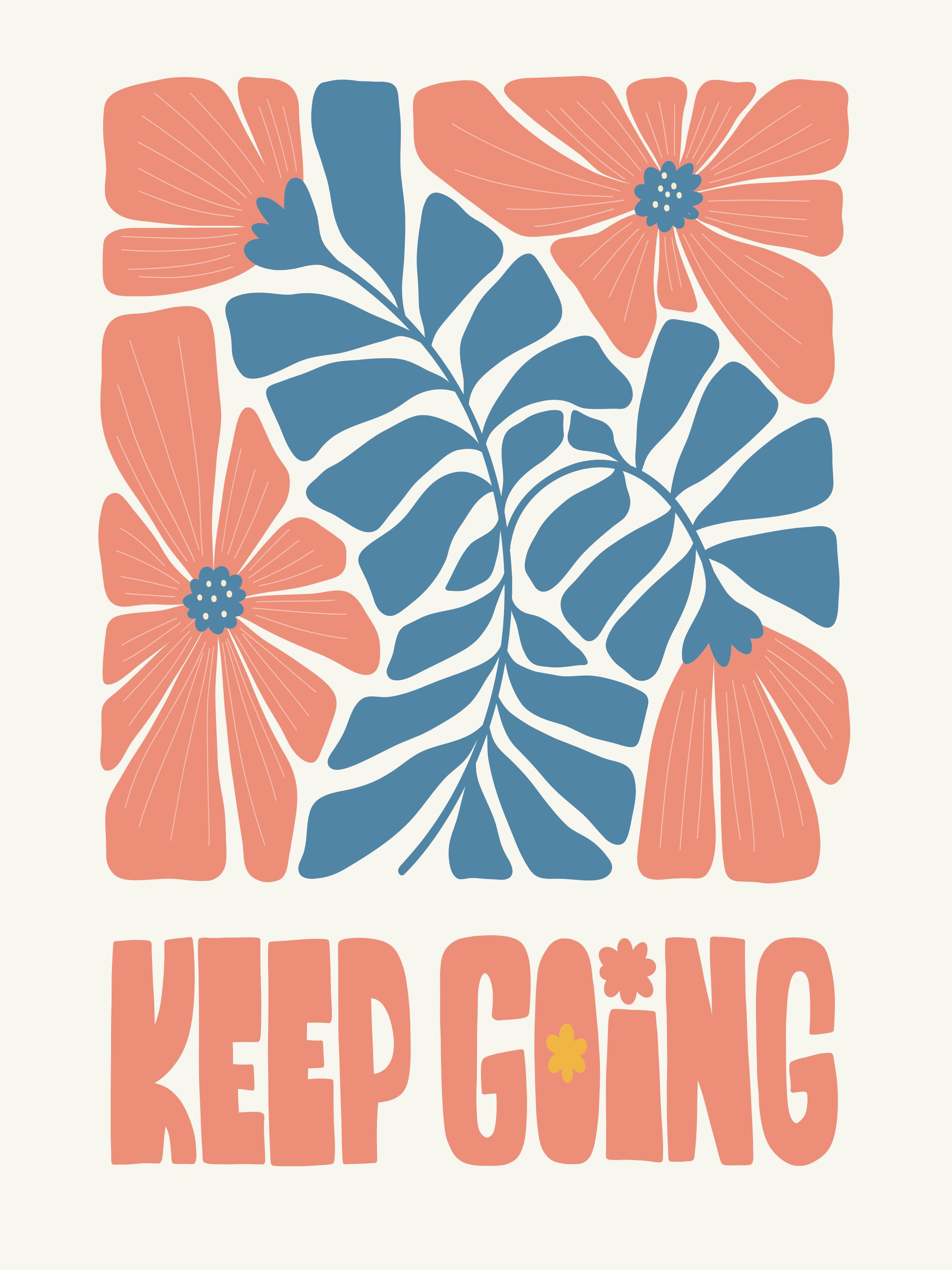 Vinyl Decal, Keep Going (5" x 7")