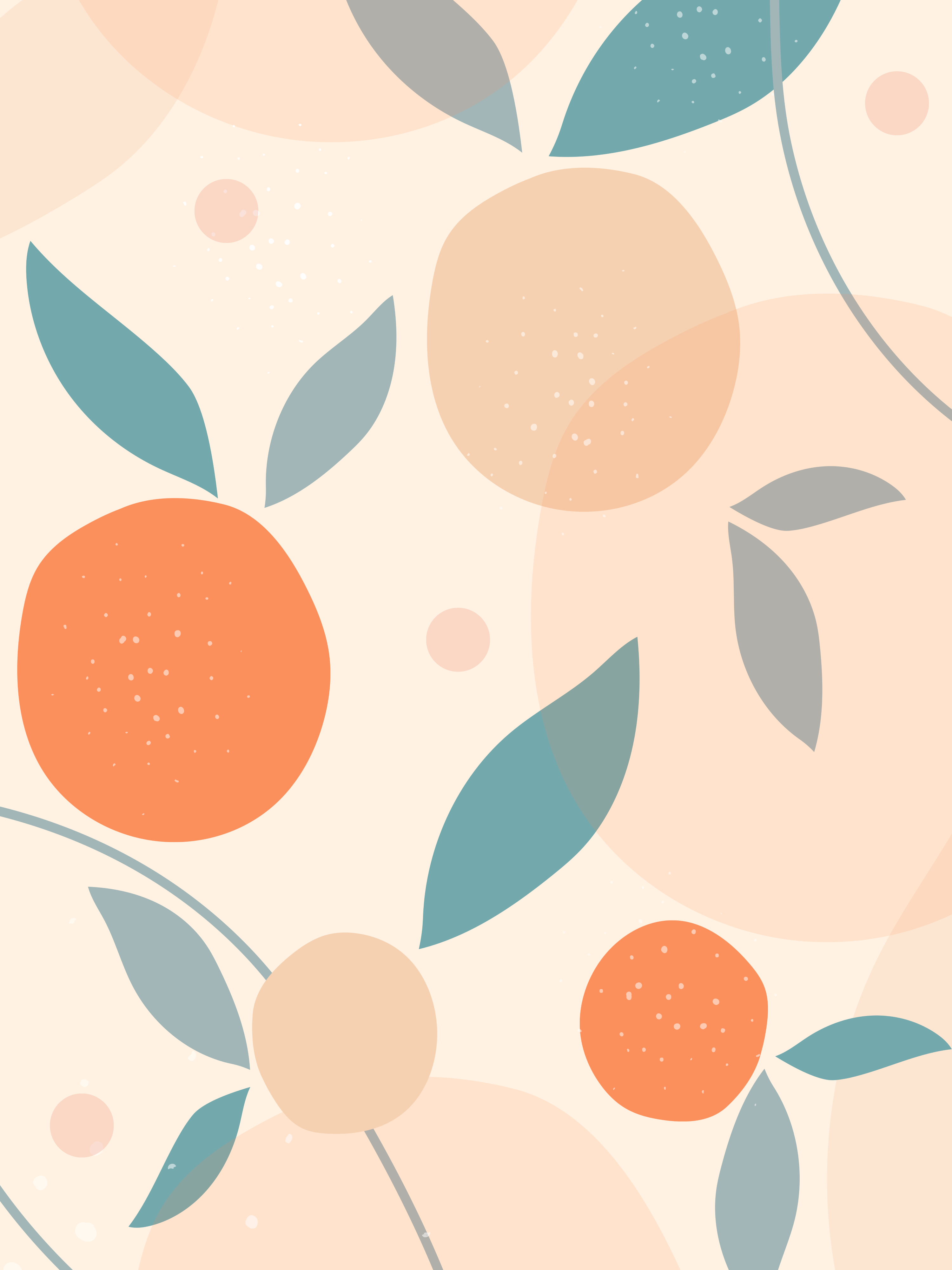 Vinyl Decal, Citrus Pattern Art (5" x 7")