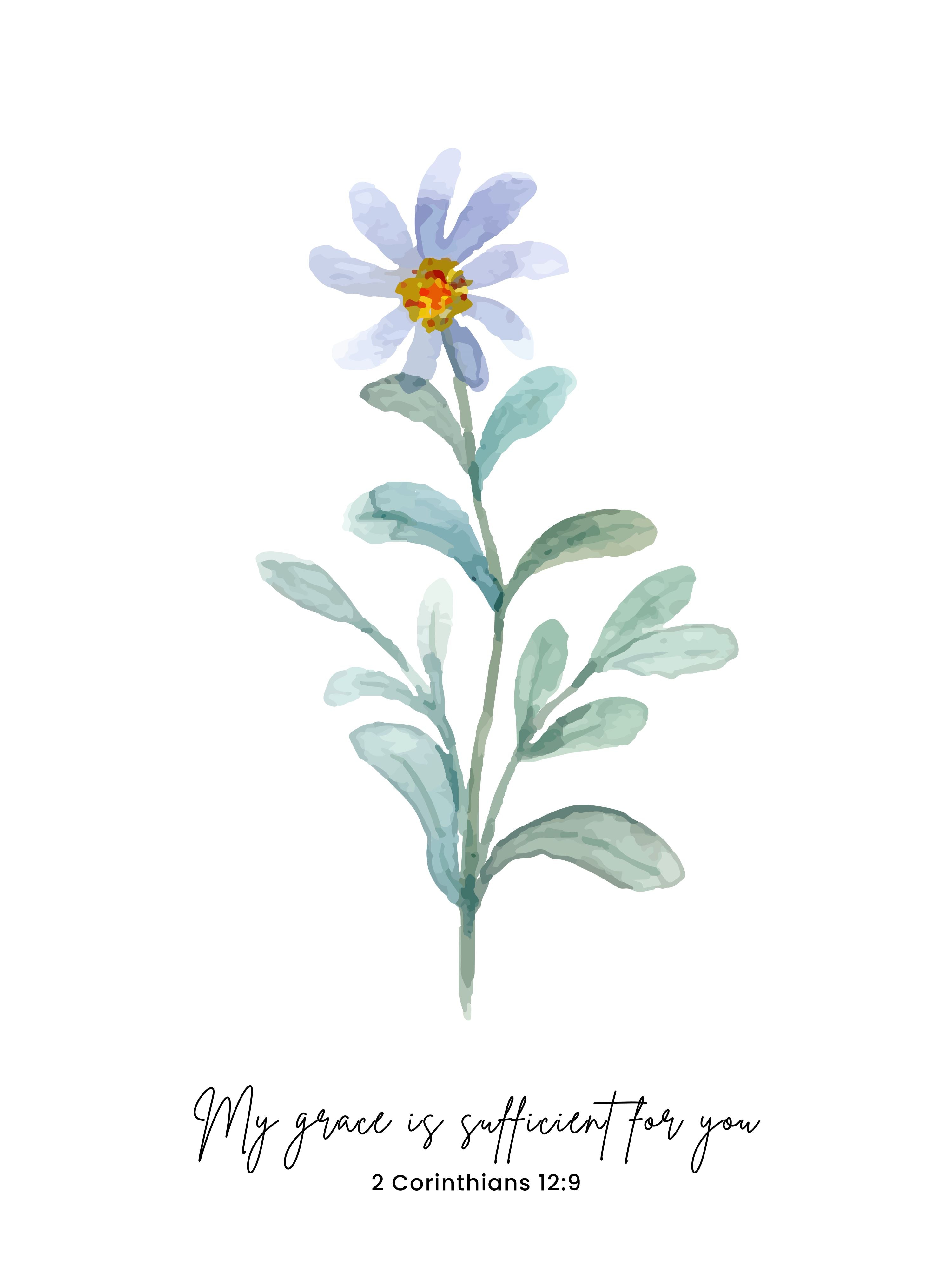 Vinyl Decal, Faith In Bloom (5" x 7")