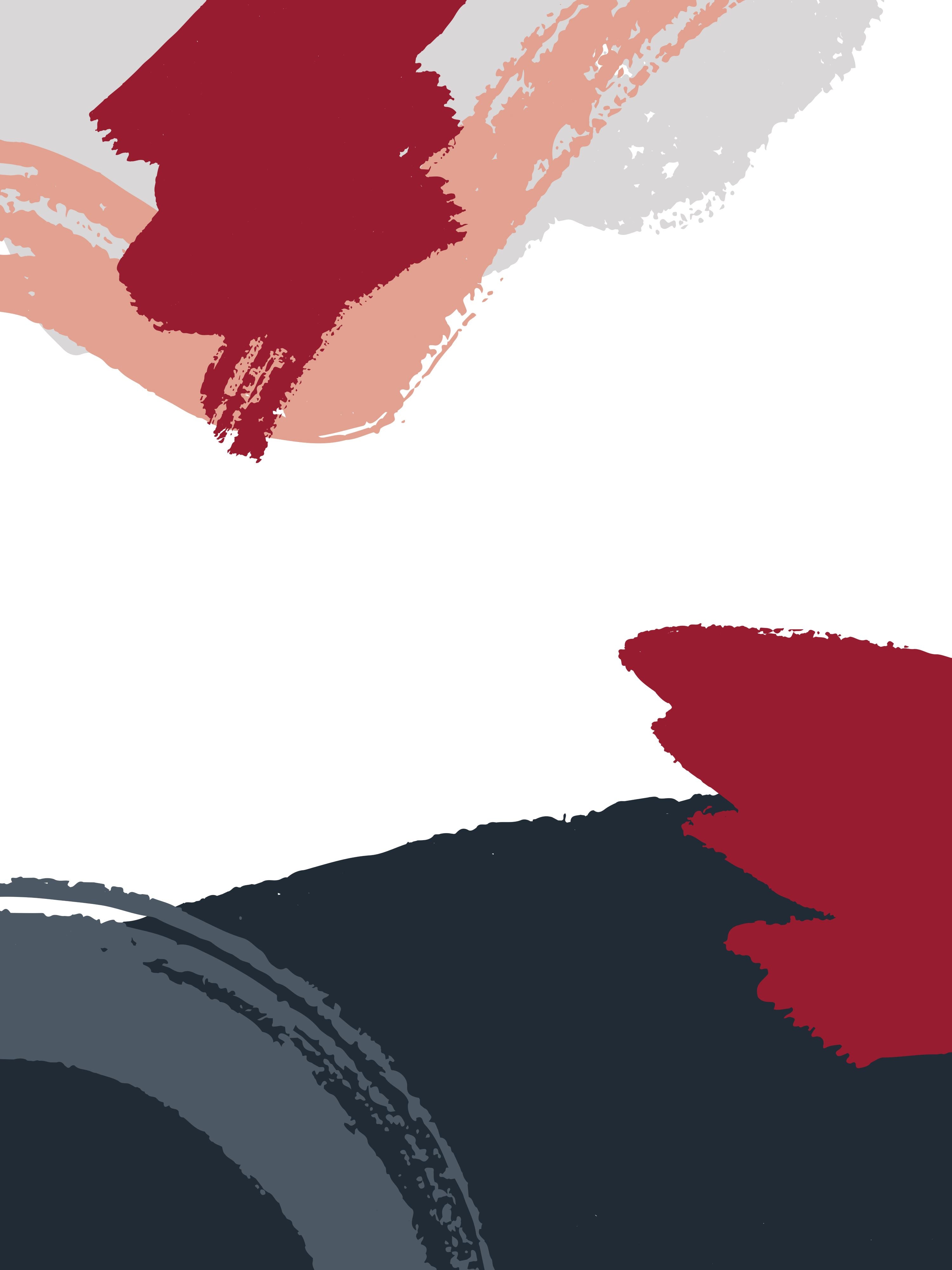 Vinyl Decal, Abstract Brush Strokes. (5" x 7")