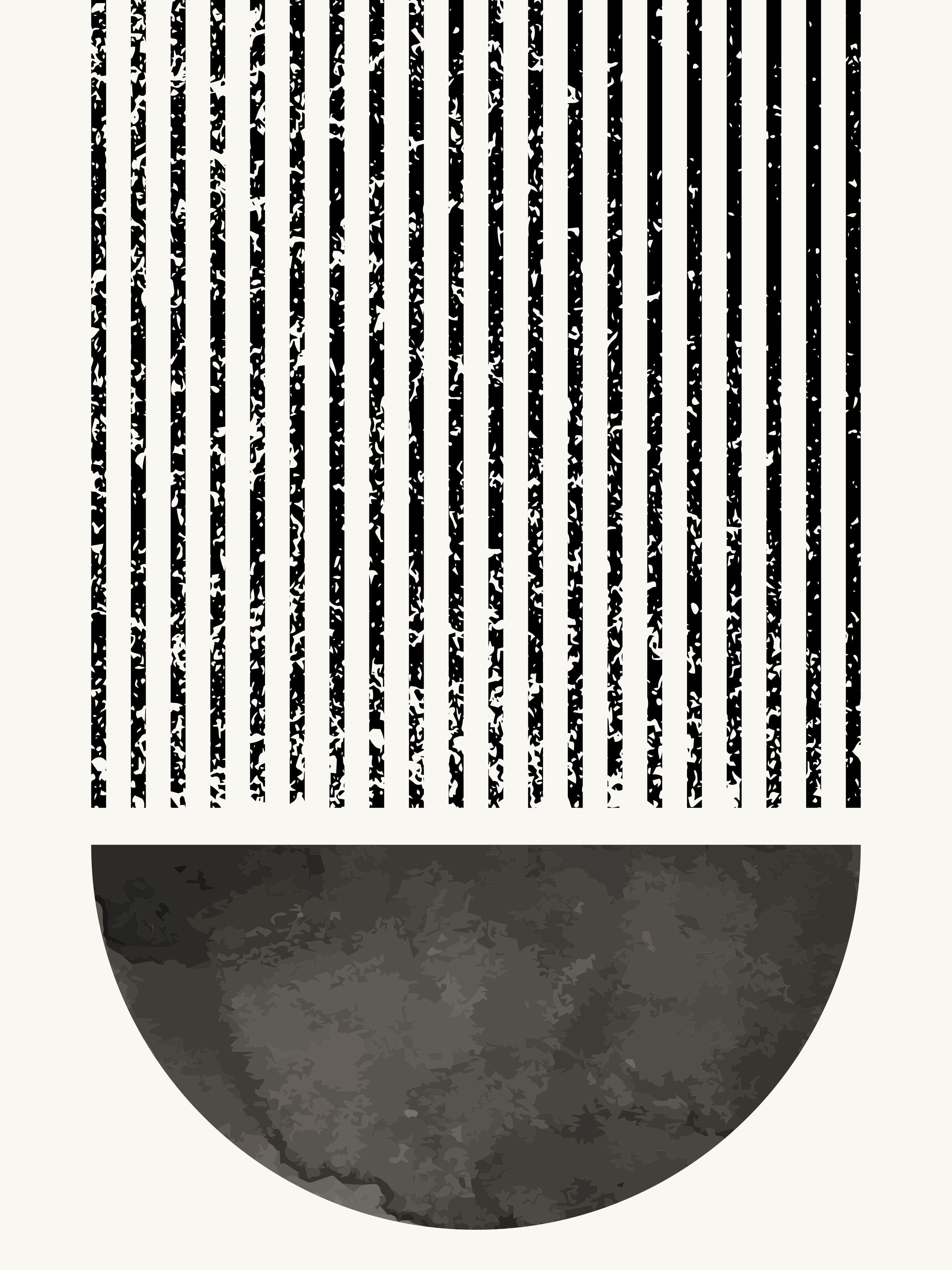 Vinyl Decal, Monochrome Line Art.. (5" x 7")