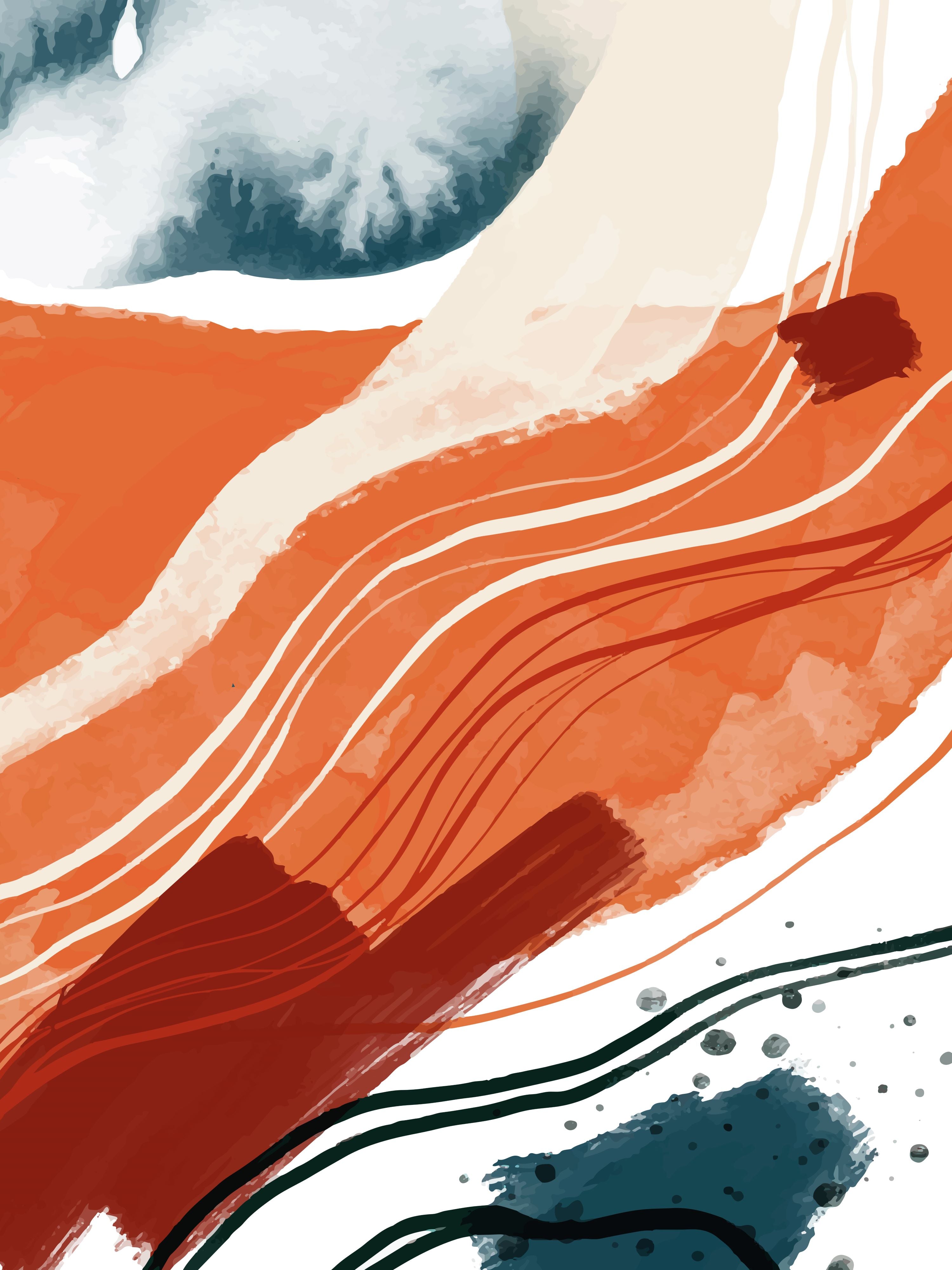 Vinyl Decal, Dynamic Brushwork Art (5" x 7")