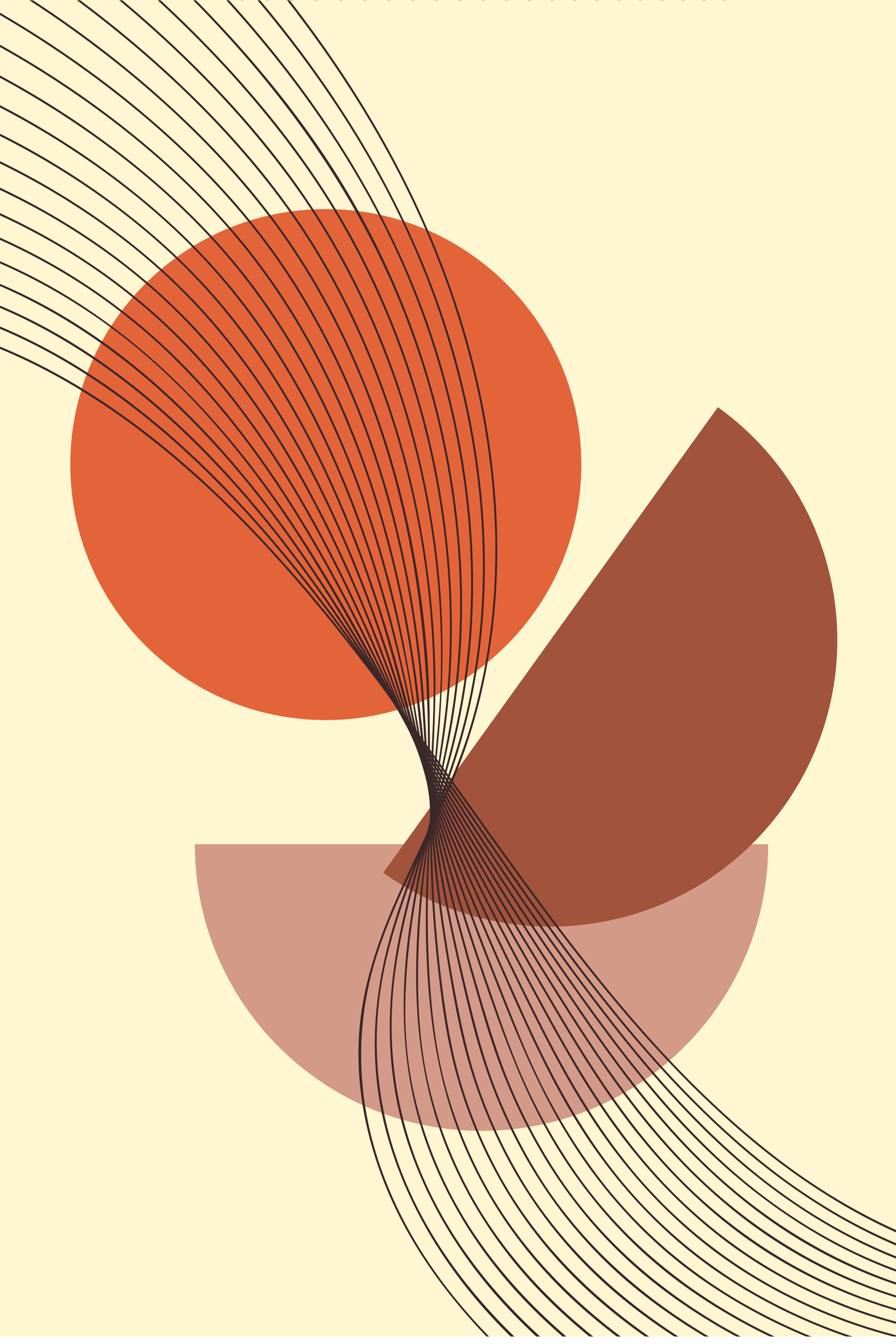 Vinyl Decal, Abstract Geometric Circles. (5" x 7")