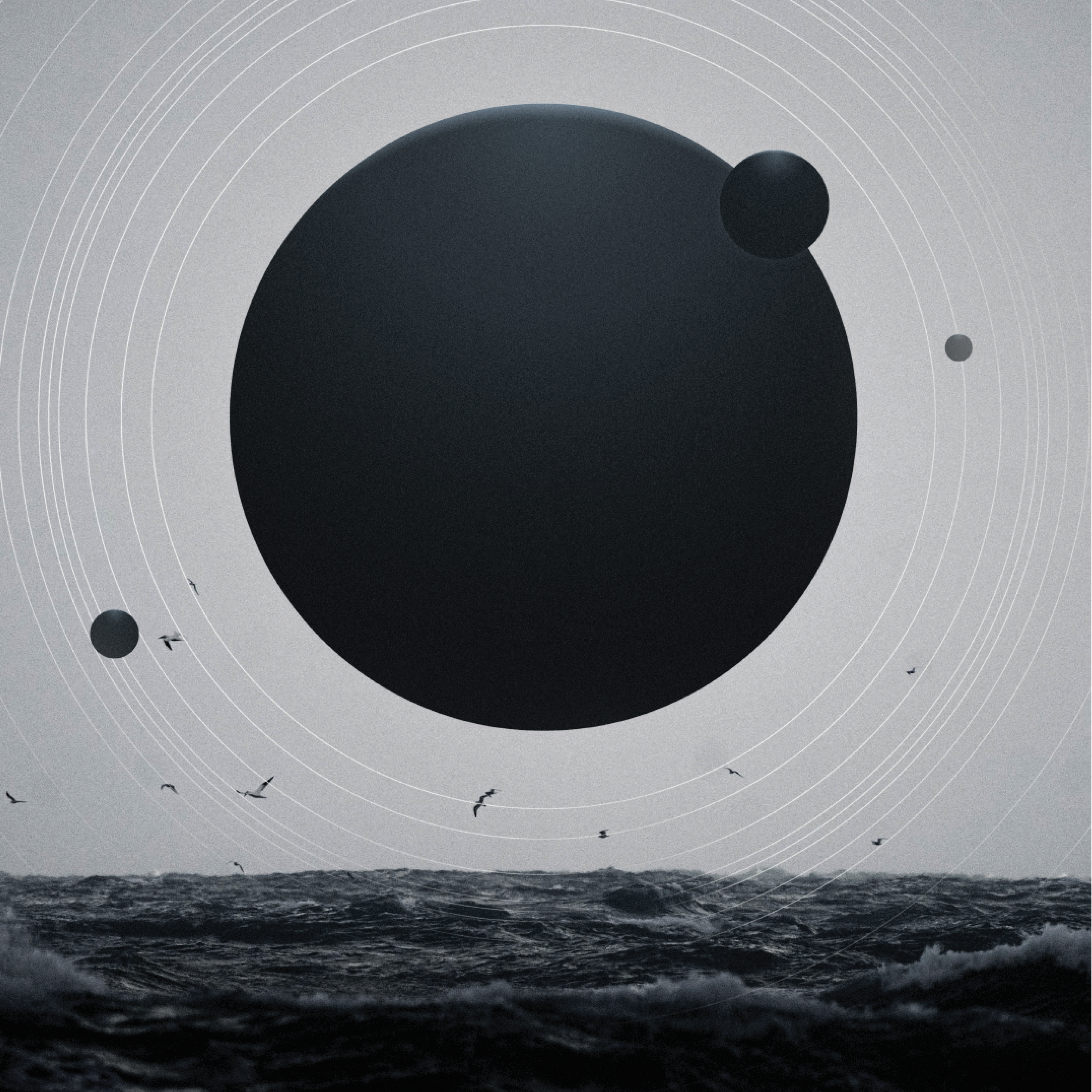 Vinyl Decal, Orbital Ocean Art (5" x 7")