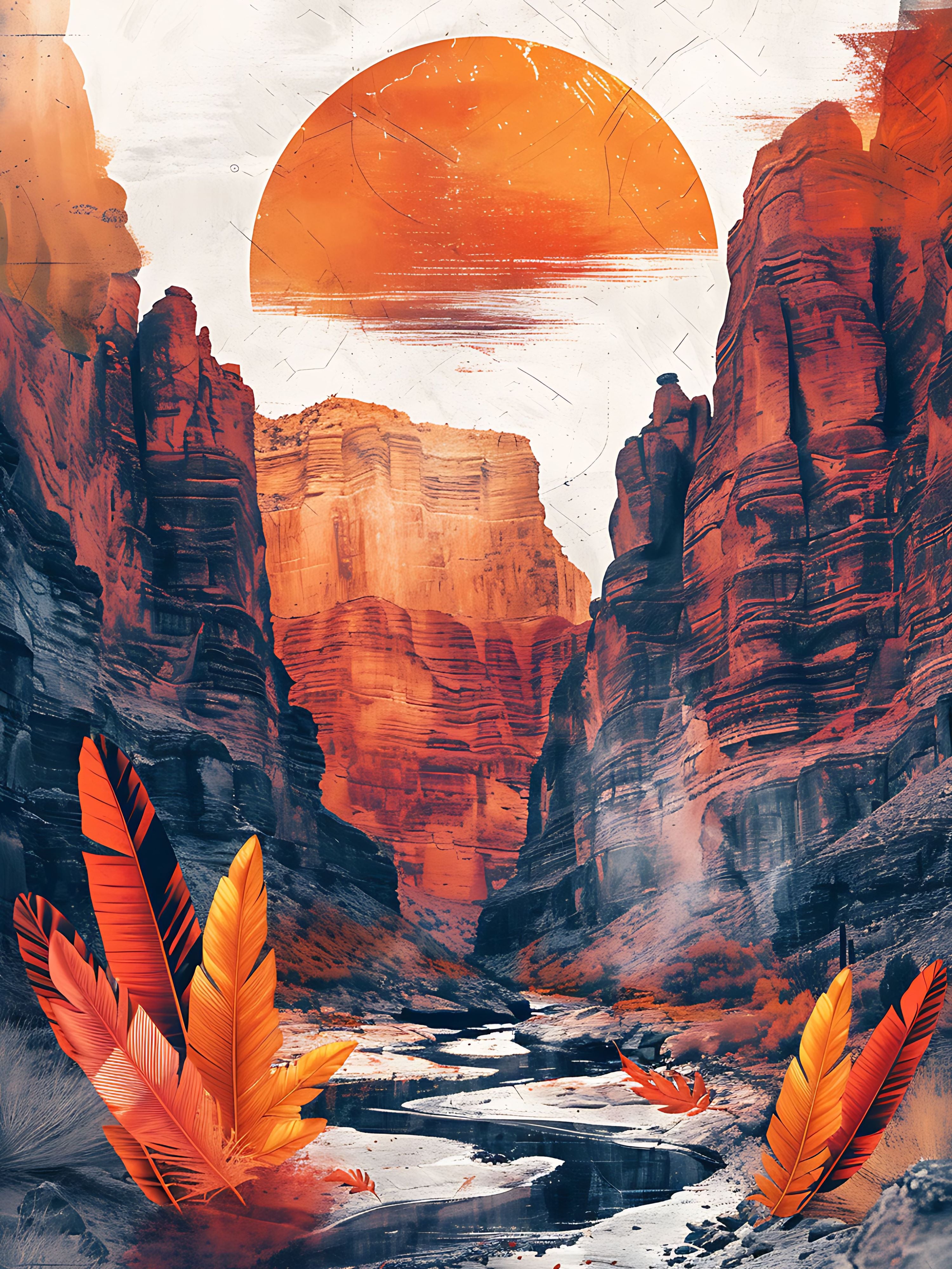 Vinyl Decal, Canyon Of The Sun (5" x 7")