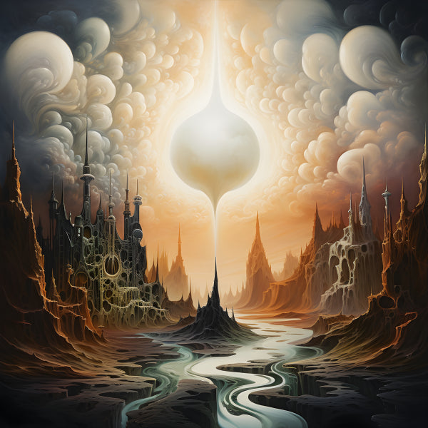 Vinyl Decal, Surreal Levitation Fantasy Landscape Wall Art Poster, 5 x 7 or 8 x 10 Inch Unframed Pos