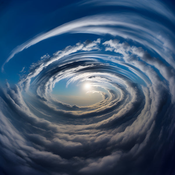 Vinyl Decal, Dramatic Sky Spiral Cloud Wall Art Poster Print, 5 x 7 or 8 x 10 Inch Unframed Poster f