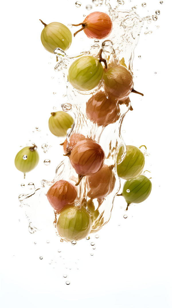 Vinyl Decal, Vibrant Gooseberries Water Splash Wall Art Poster Fresh Fruit Kitchen Decoration, 5 x 7