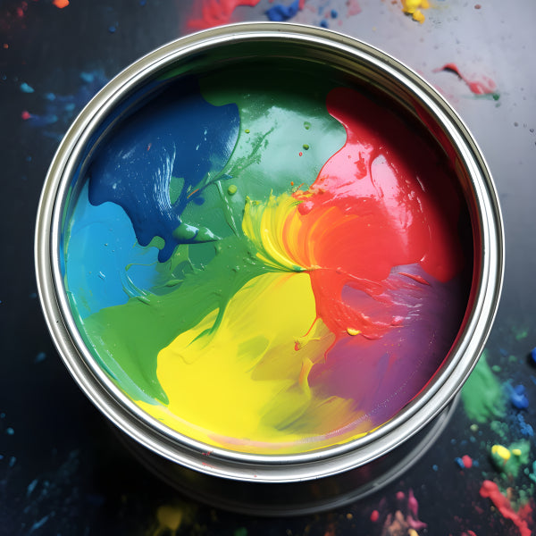 Vinyl Decal, Vibrant Rainbow Color Swirl Abstract Wall Art Poster, 5 x 7 or 8 x 10 Inch Unframed Pos