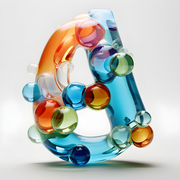 Vinyl Decal, Colorful Abstract Glass Art Sculpture Wall Art Poster Vibrant Modern Decor, 5 x 7 or 8