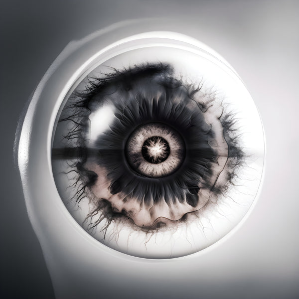 Vinyl Decal, Human Eye Wall Art Poster Intense Artistic Illustration Goth Home Decor, 5 x 7 or 8 x 1