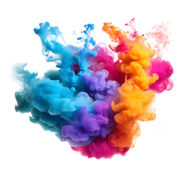 Vinyl Decal, Vibrant Colorful Wall Art Poster Modern Dynamic Rainbow Cloud Print Home Decor, 5 x 7 o