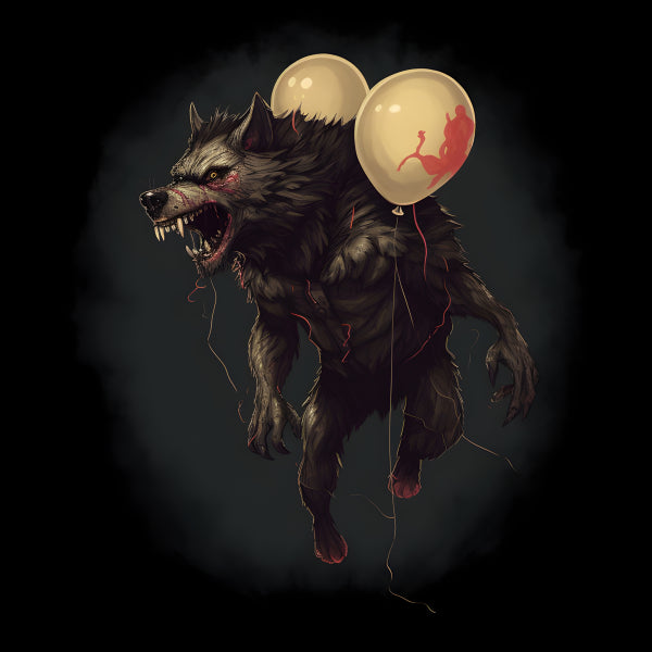 Vinyl Decal, Creepy Werewolf Monster Art Print Halloween Horror Wall Decor, 5 x 7 or 8 x 10 Inch Unf