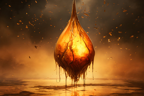 Vinyl Decal, Dramatic Glowing Liquid Drop Home Decor Print, 5 x 7 or 8 x 10 Inch Unframed Poster for