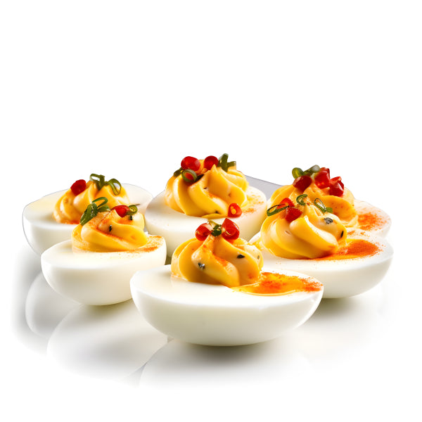 Vinyl Decal, Gourmet Stuffed Egg Appetizers - Elegant Party Bites, 5 x 7 or 8 x 10 Inch Unframed Pos