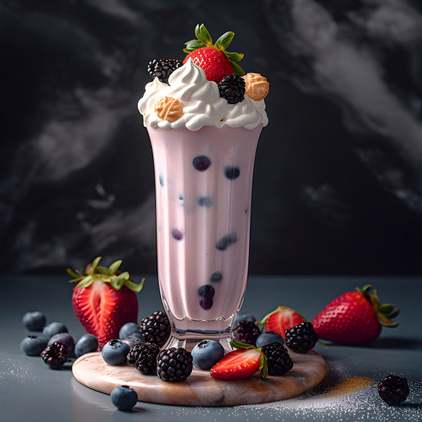 Vinyl Decal, Refreshing Mixed Berry Dessert Drink Mix - Elegant Presentation - Perfect for Any Occas