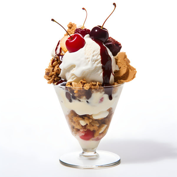 Vinyl Decal, Indulgent Ice Cream Sundae Dessert Treat, 5 x 7 or 8 x 10 Inch Unframed Poster for Home