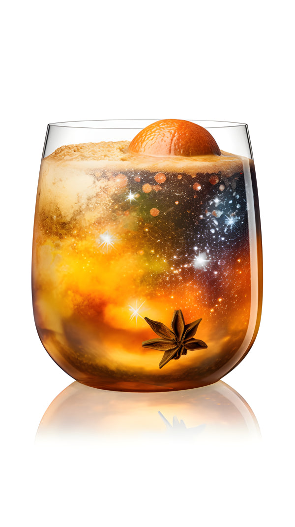 Vinyl Decal, Vibrant Cosmic Drink Wall Art Print Bar Decor Unique Galaxy Beverage Poster, 5 x 7 or 8
